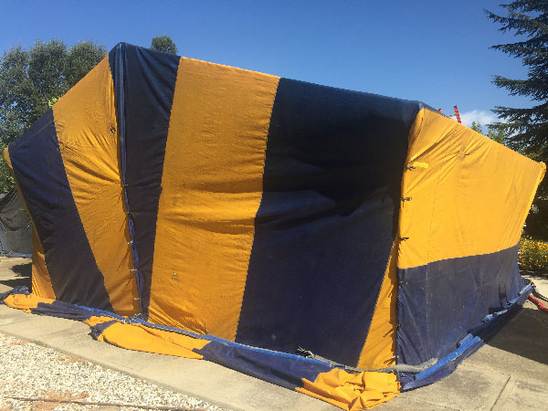 Home tented for fumigation